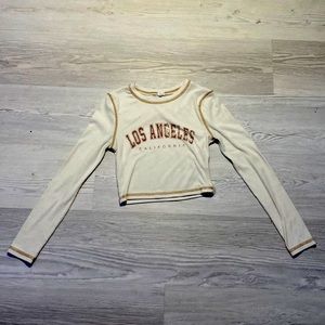 White Los Angeles crop top